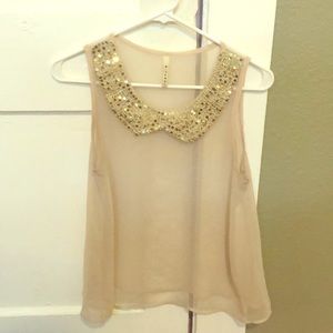 See-through sequin blouse